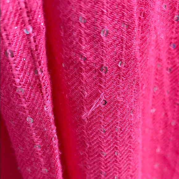 Sundress Juliana Pink Sequin High-Low Maxi Dress Tie Front M/L - Picture 5 of 9